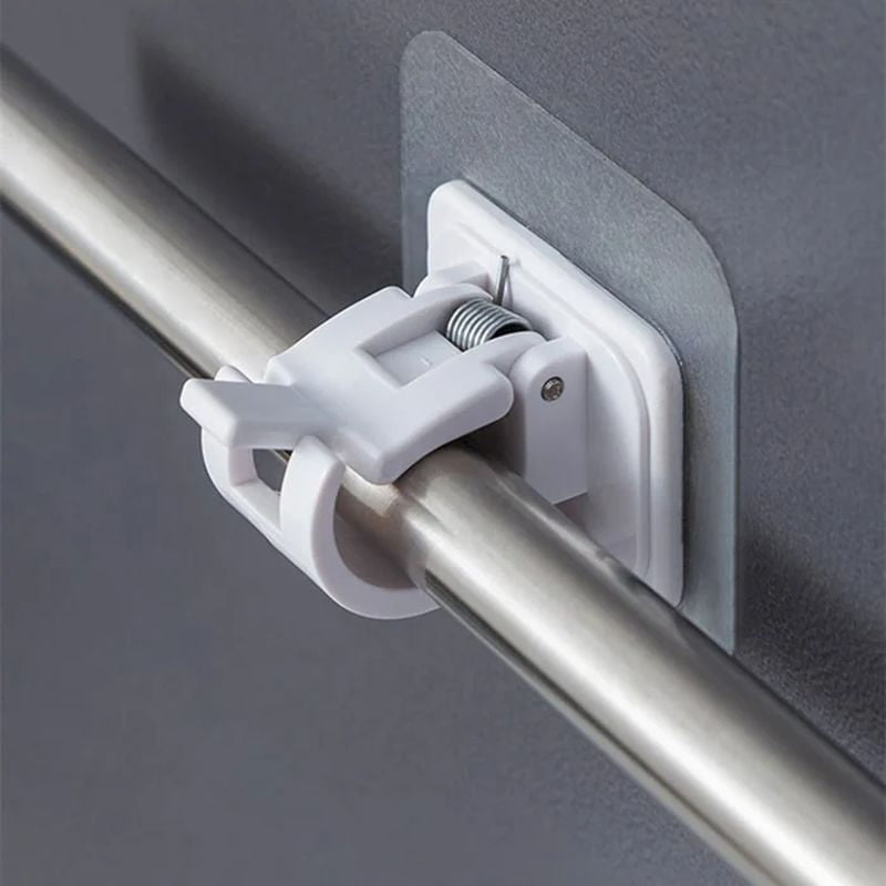 Easy Fit Adjustable Curtain Rod Adhesive Hooks
