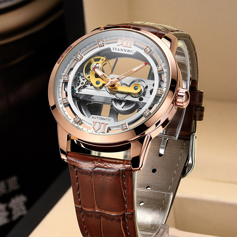 Slim Automatic Skeleton Mechanical Men's Watch - Cofik