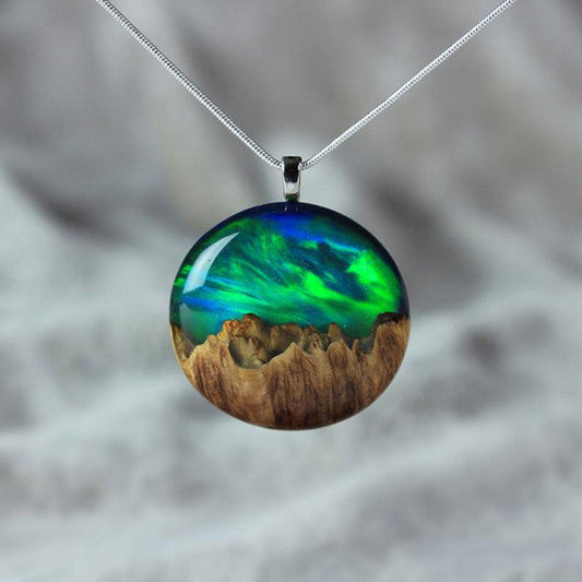 Colorful Aurora Stone Pendant Necklace - Cofik