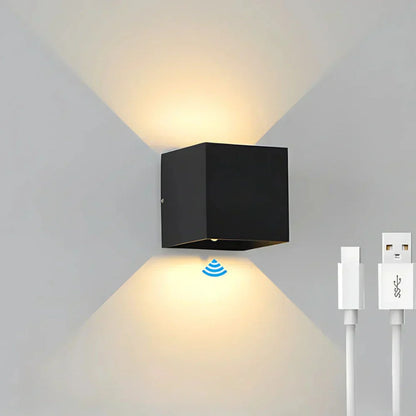 Sleek Black Metal Wall Lamp