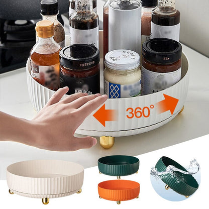 Adjustable Turntable Spice Storage Bowl