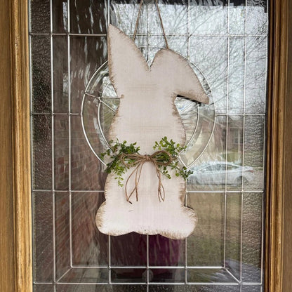 Colorful Wooden Easter Bunny Door Hanger - Cofik
