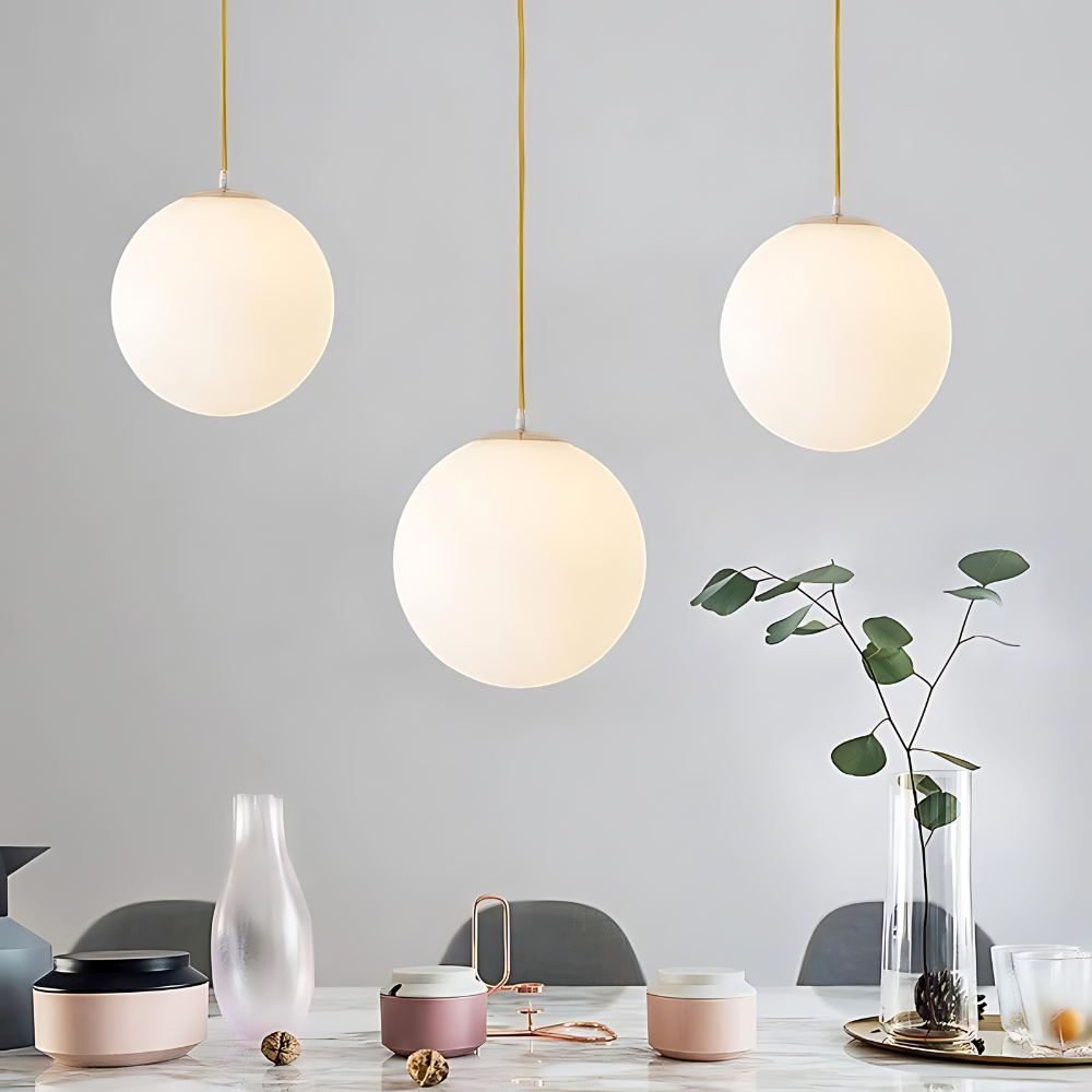 Simple Glass Pendant Ceiling Light Fixture