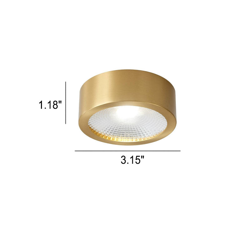 Compact LED Ceiling Lamp Copper Finish