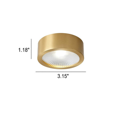 Compact LED Ceiling Lamp Copper Finish