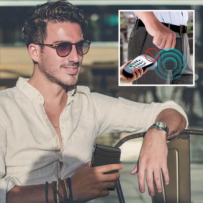 Premium Leather AirTag Wallet Card Holder
