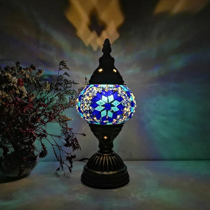 Vibrant Multi-Colored Glass Table Lamp