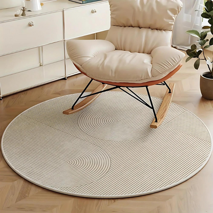 Non-Slip Round Rug in Nordic Style