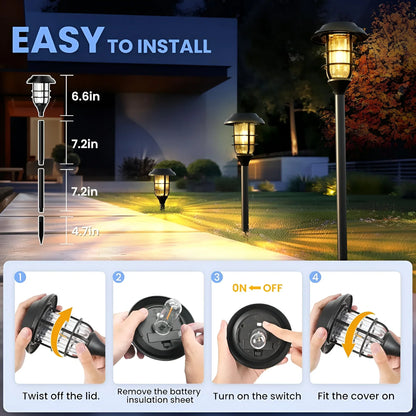 Bright Outdoor Solar Powered Garden Lights Set