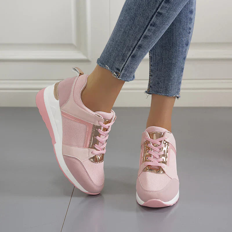 Women's Supportive Walking Sneakers - Cushioned Comfort Shoes