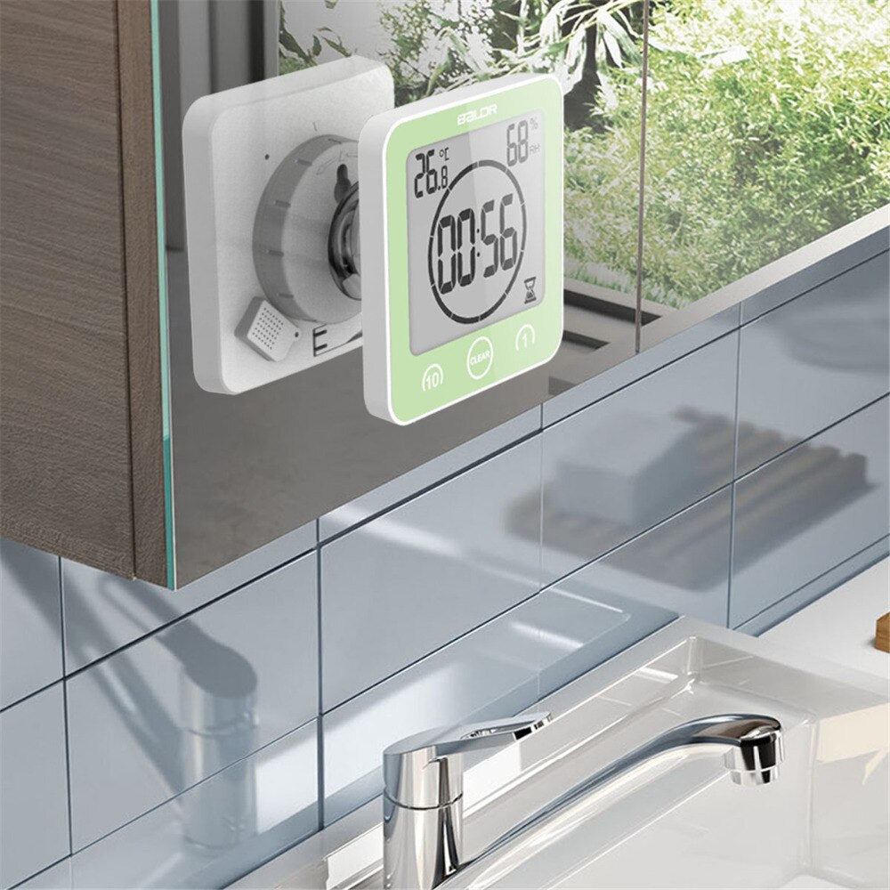 Waterproof Bathroom Clock with Timer