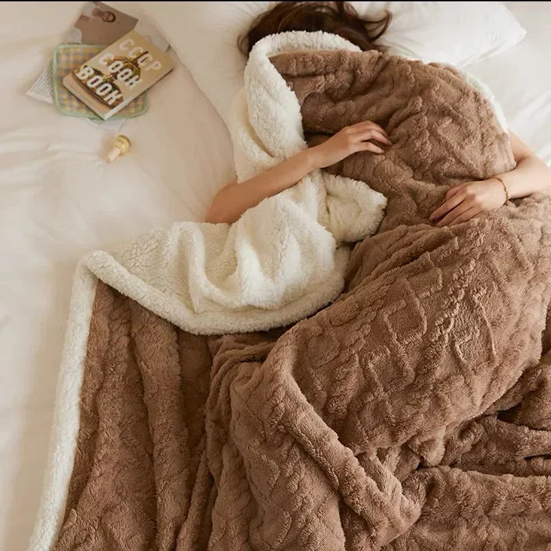 Plush Soft Woolen Throw Blanket