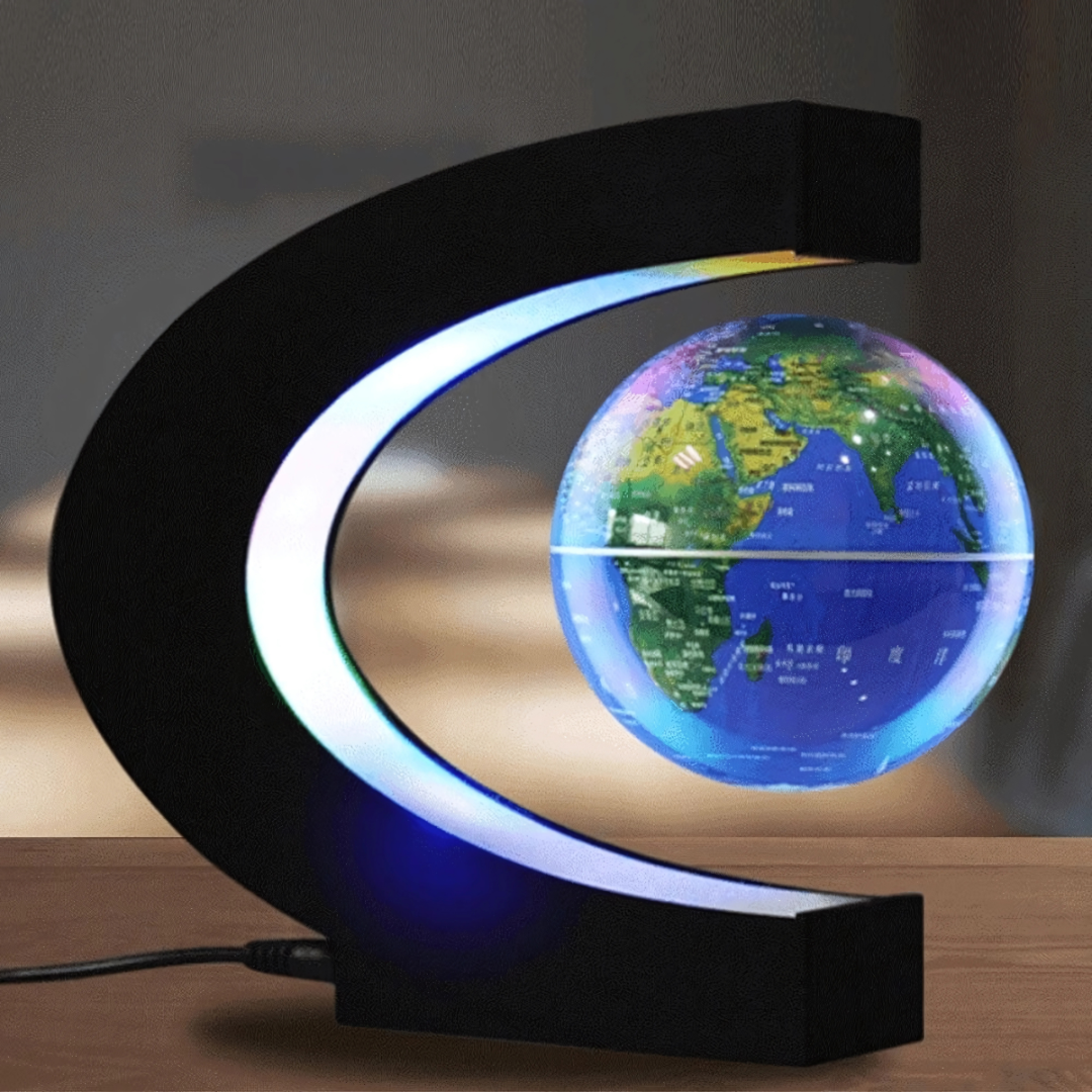 Glowing LED Floating Globe Lamp with Magnetic Base - Cofik