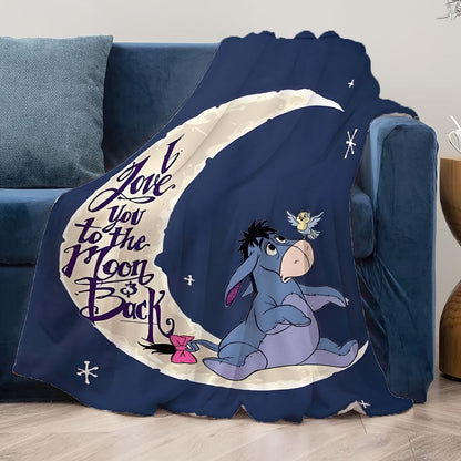 Cozy Eeyore Fleece Throw Blanket