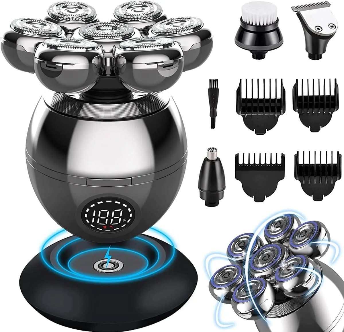 Waterproof Rechargeable Electric Shaver for Men