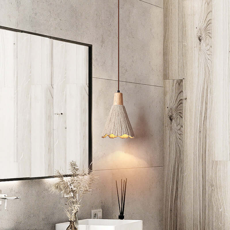 Rustic Modern Cement Pendant Light