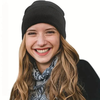 Warm Silk Beanie Hat for Women - Frizz Control