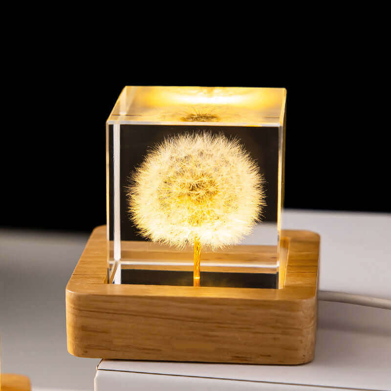 Colorful Kids Nightlight Soft Glow Lamp Wooden Base - Cofik
