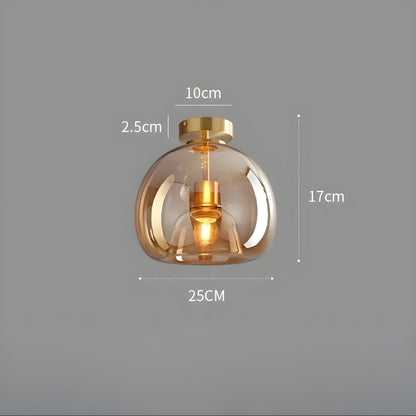 Sleek Glass Ceiling Lamp