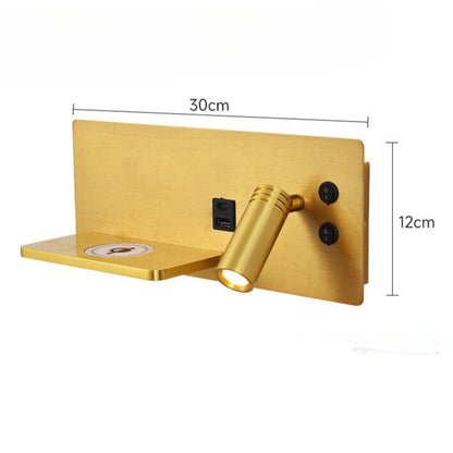 Smart LED Wall Light with USB and Storage