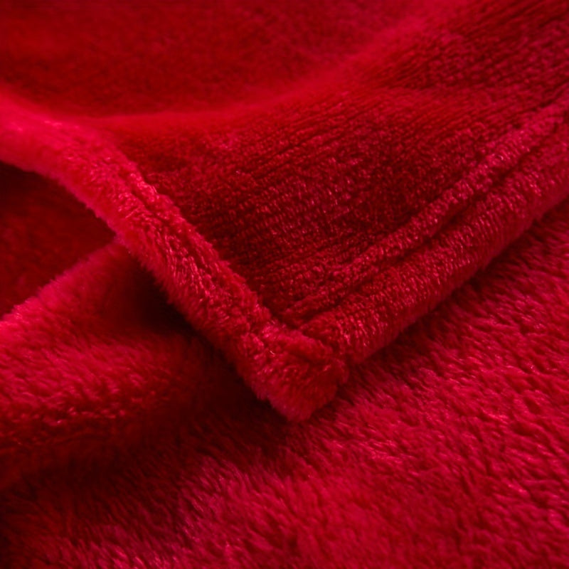 Soft Plush Red Throw Blanket