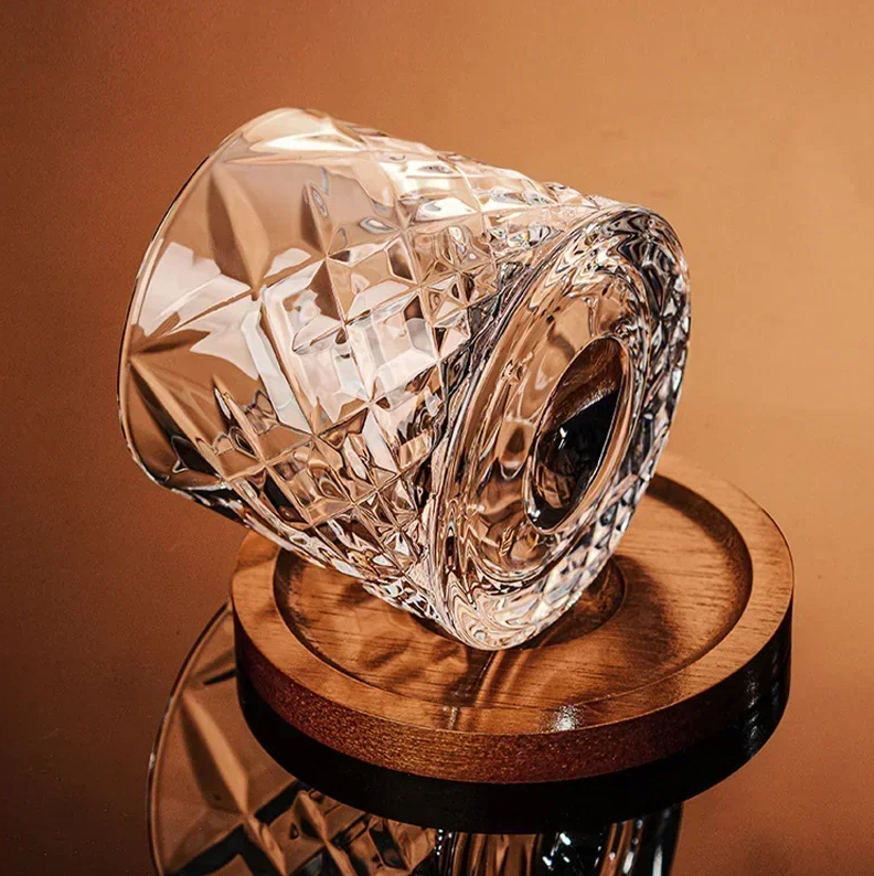 Luxury Rotating Whiskey Glass Set