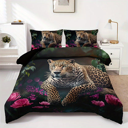Elegant Floral Print 3-Piece Bedding Set