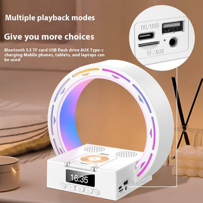 Wireless Charging Speaker Table Lamp with Alarm Clock