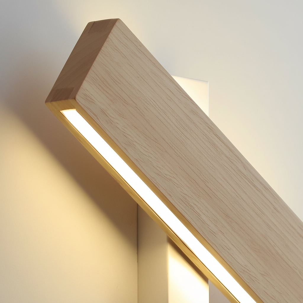 Modern Wood LED Bedroom Wall Light