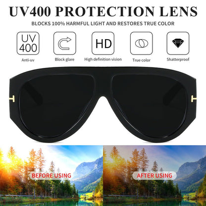 Large Polarized Aviator Shades