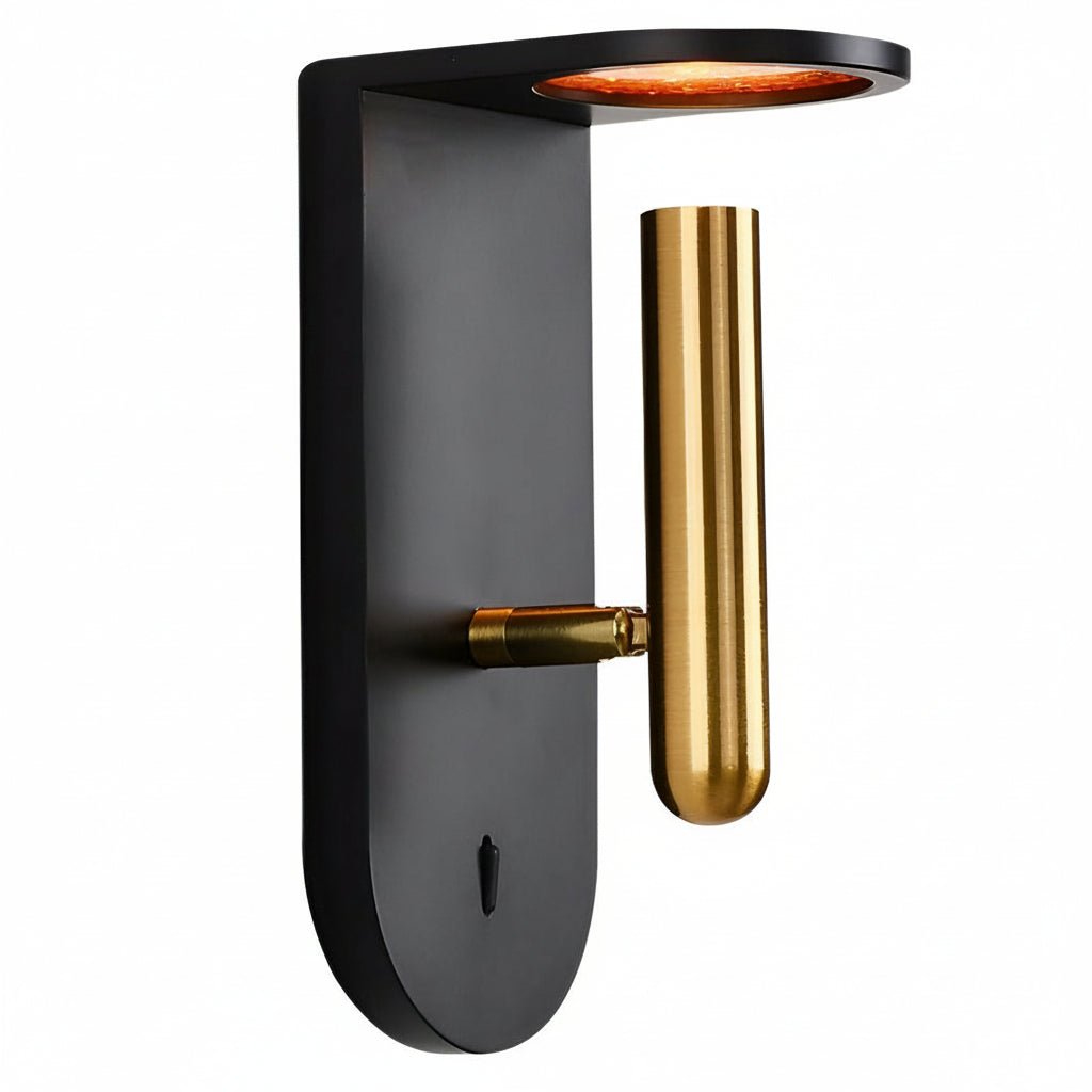 Warm Flame LED Wall Light - Adjustable Slim Metal Sconce