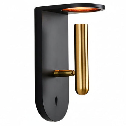 Warm Flame LED Wall Light - Adjustable Slim Metal Sconce