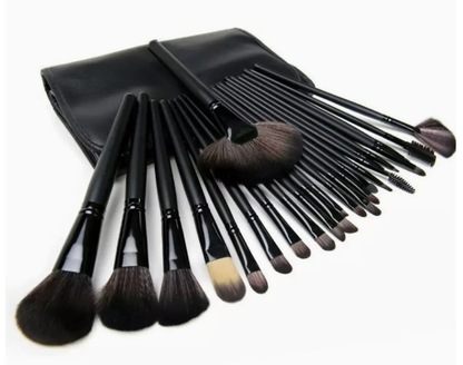 Complete 24 Piece Makeup Brush Kit with Case