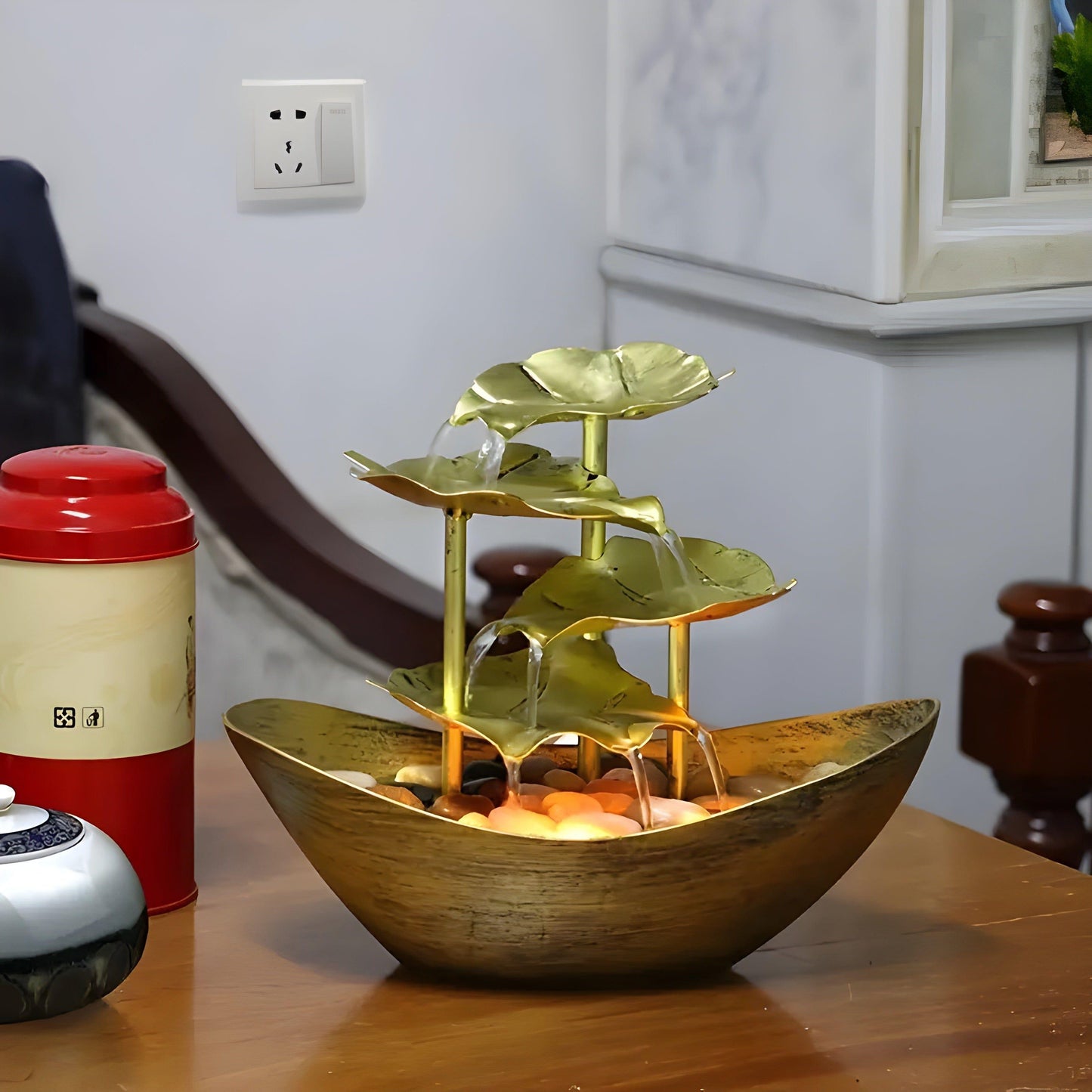 Indoor Water Fountain with LED Light - Cofik