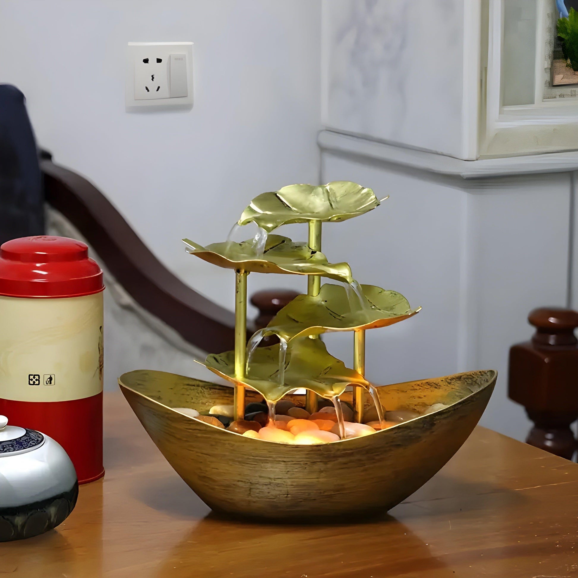 Indoor Water Fountain with LED Light - Cofik