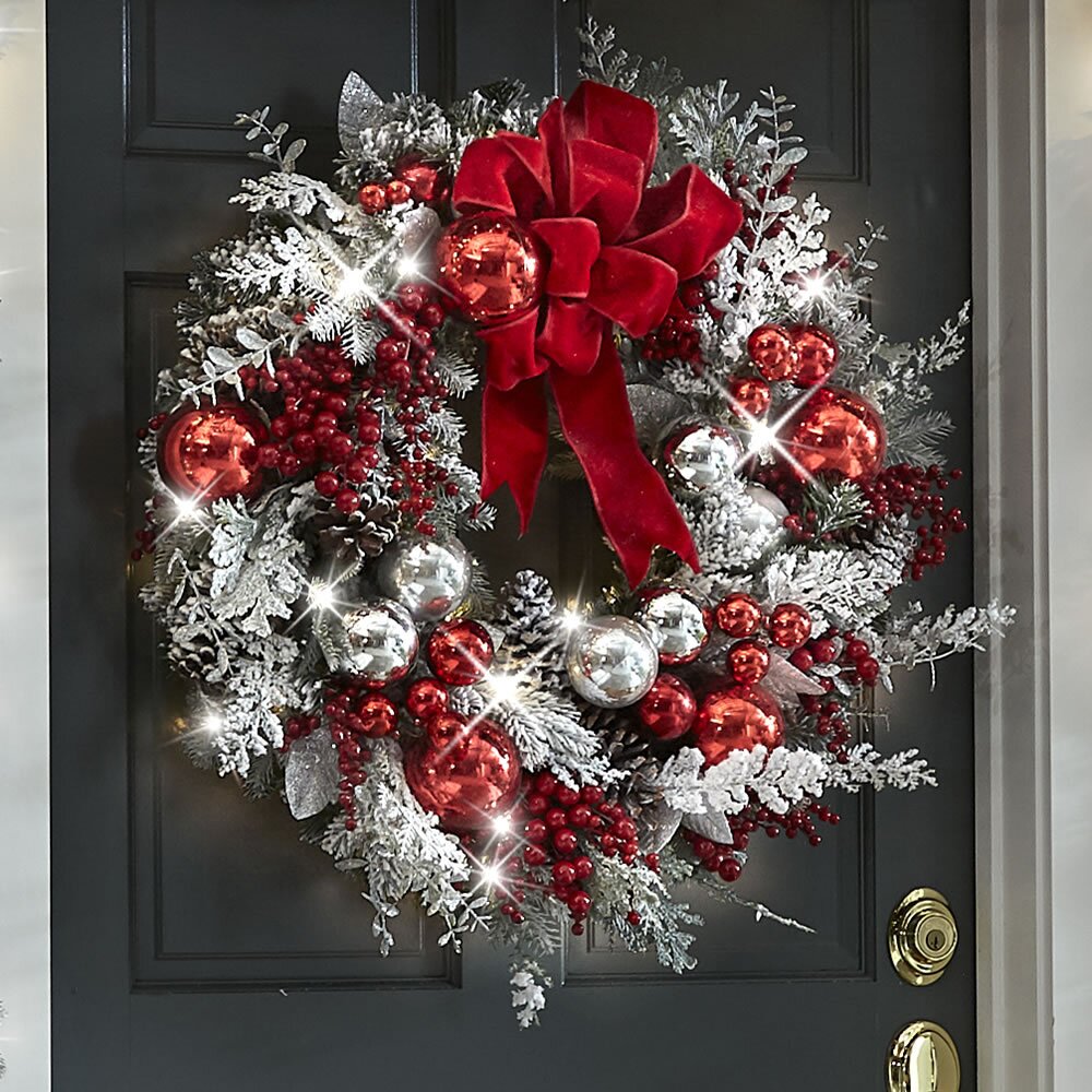 LED Lit Holiday Greenery Garland