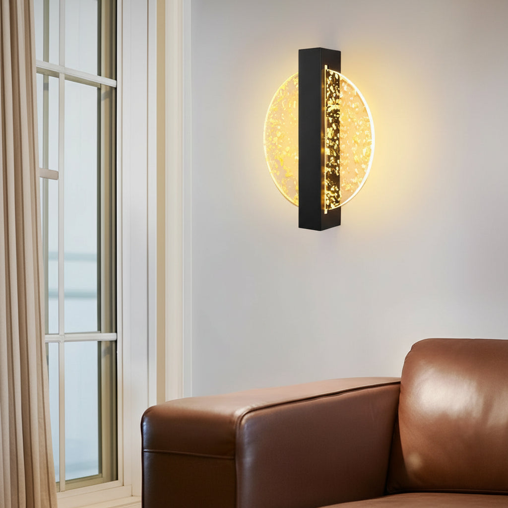 Contemporary LED Wall Light – Sleek Glass Bedroom Sconce