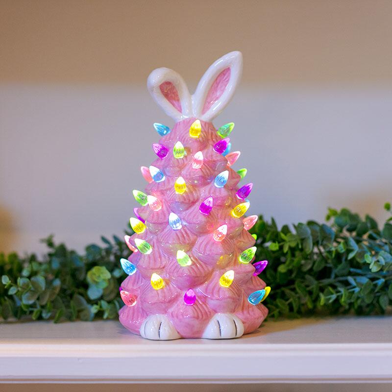 Pink Bunny Christmas Tree Decoration