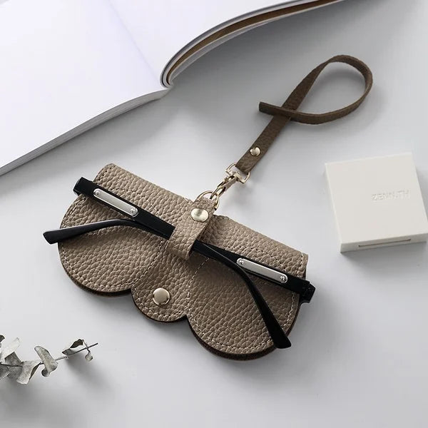 Protective Genuine Leather Sunglasses Pouch