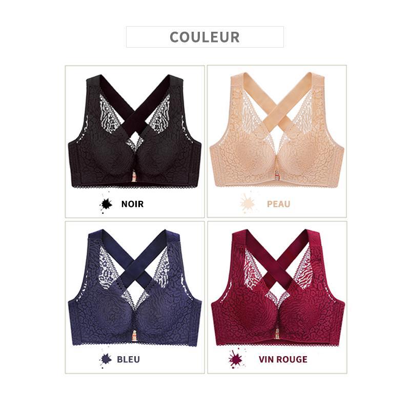 Comfortable Crossback Front Hook Bra - Cofik