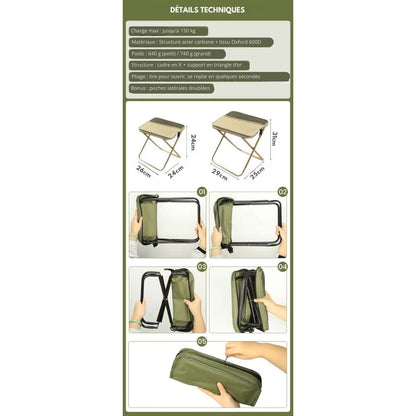 Portable Foldable Chair Backpack