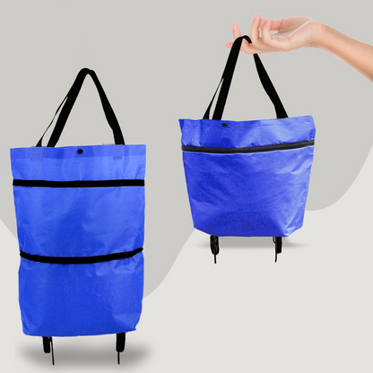 Portable 2-in-1 Folding Shopping Cart Bag