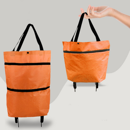 Portable 2-in-1 Folding Shopping Cart Bag