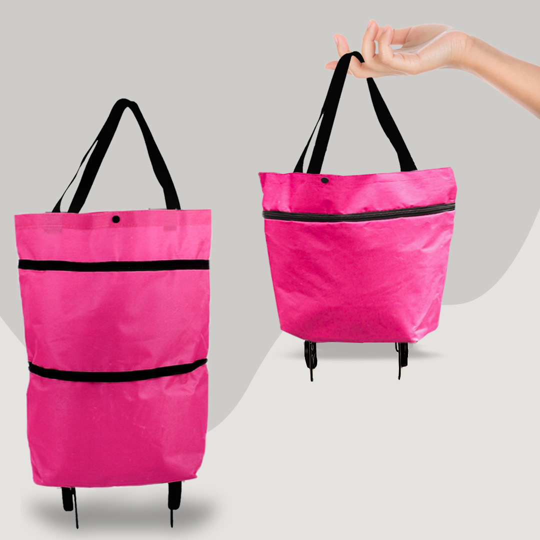 Portable 2-in-1 Folding Shopping Cart Bag