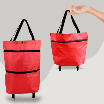 Portable 2-in-1 Folding Shopping Cart Bag