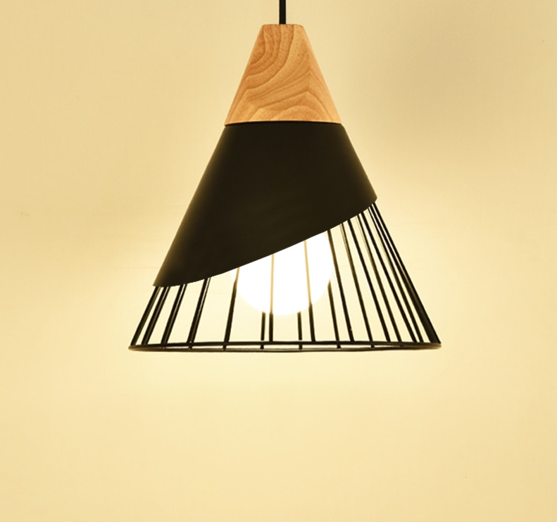 Rustic Wood Hanging Pendant Light