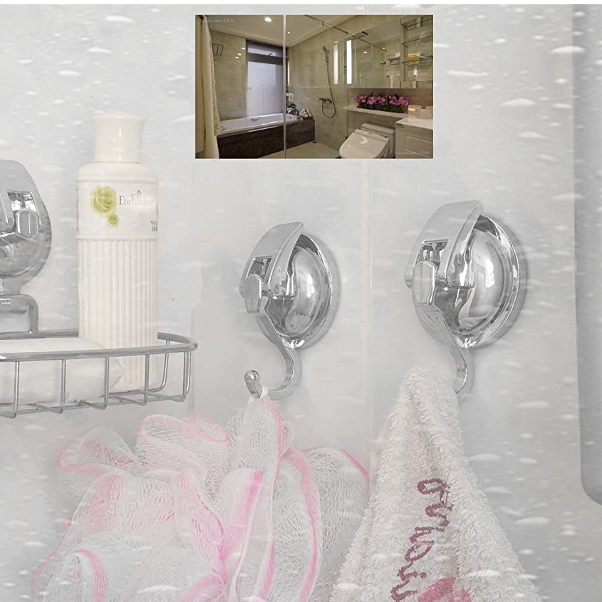 Strong 2-Pack Suction Cup Hooks for Heavy Items