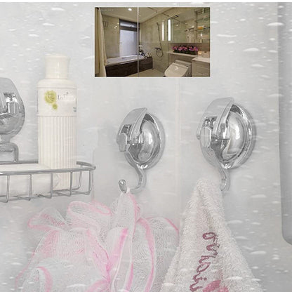 Strong 2-Pack Suction Cup Hooks for Heavy Items