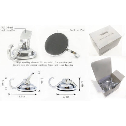 Strong 2-Pack Suction Cup Hooks for Heavy Items