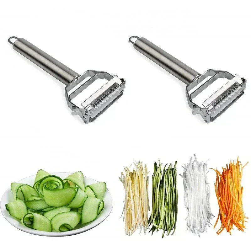 Easy-to-Use Stainless Steel Veggie Slicer & Grater